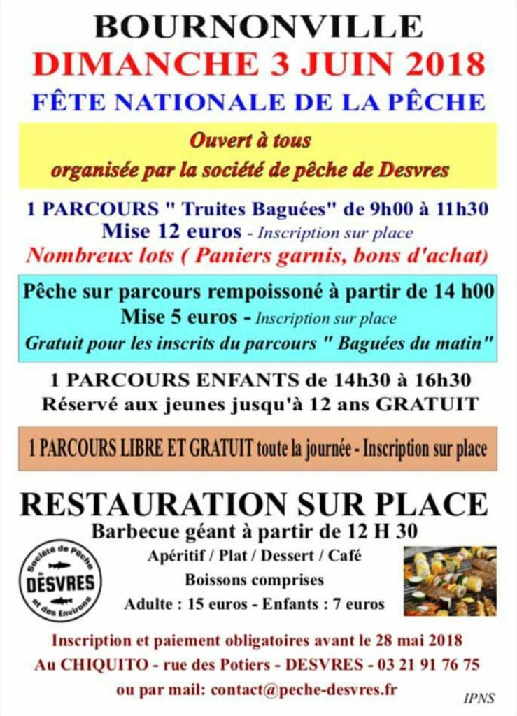 Fête nationale de la pêche - Dimanche 3 juin 2018